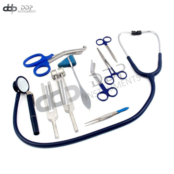 Lot Of 9 Pieces Diagnostic Kit in Blue Ideal for EMT, Nursing, EMS and Student