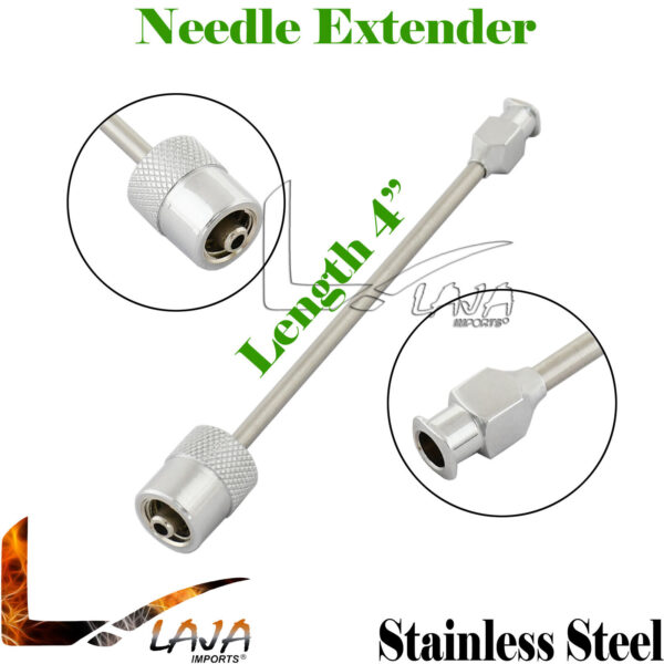 Needle Extender, 4" (10.2 Cm), Cervical Block, Luer Lock, Stainless DS-1349-215
