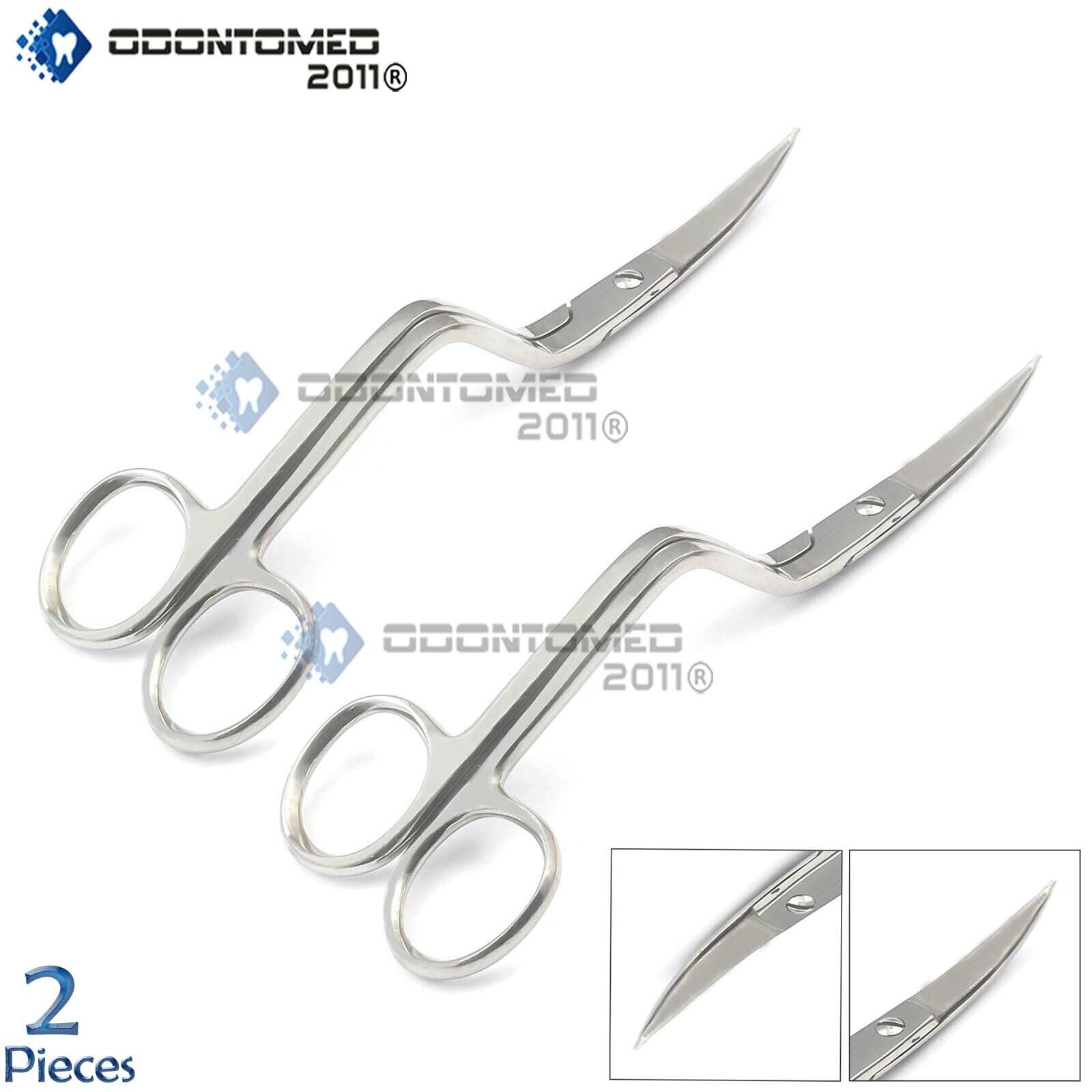 ODM-6-Pro-BENT-HANDLE-Curved-Embroidery-Scissors-Sewing-SS-2-Pcs-121206881561