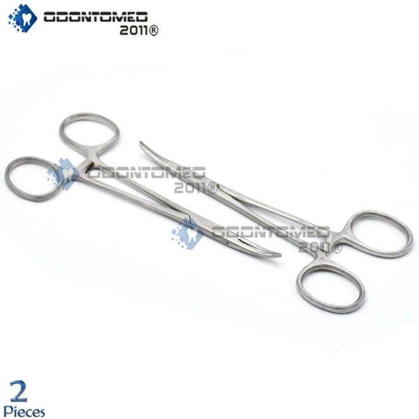 ODM Hemostatic Forceps, Clamps Curved New Surgical Dental Instruments (2Pcs)