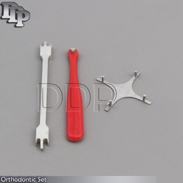 Orthodontic Bracket Positioning Height Gauges Dental Elastic Placing Applicator