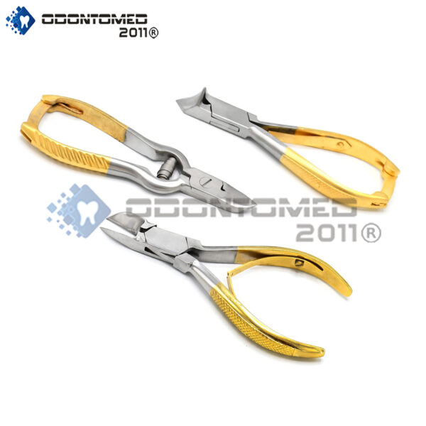 Pro Gold Plated Toe Nail Clippers Cutters Nippers Pedicure 3pc Set BTS-174