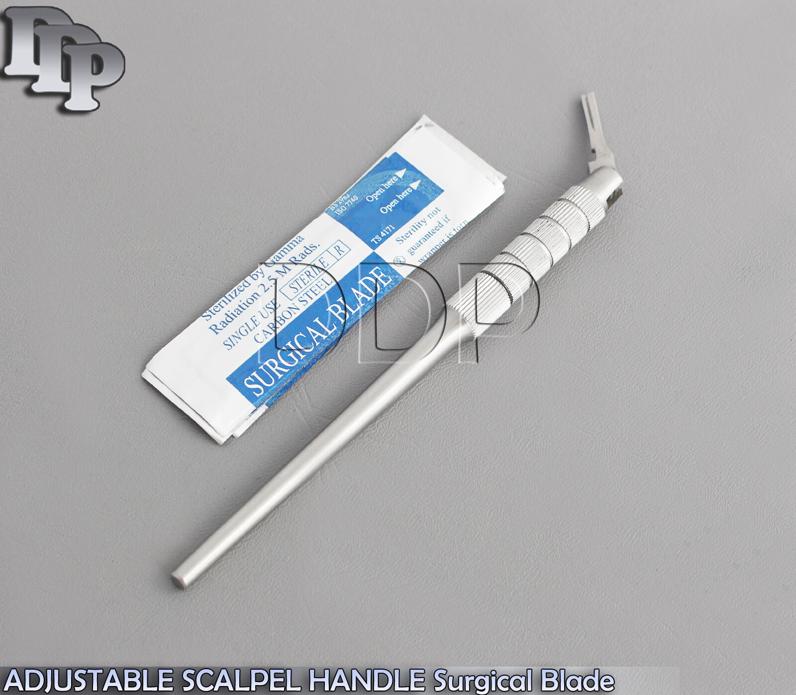 ROUND-PATTERN-ADJUSTABLE-7-WAYS-SCALPEL-HANDLE-415-STERILE-SURGICAL-BLADES-20-131843887711
