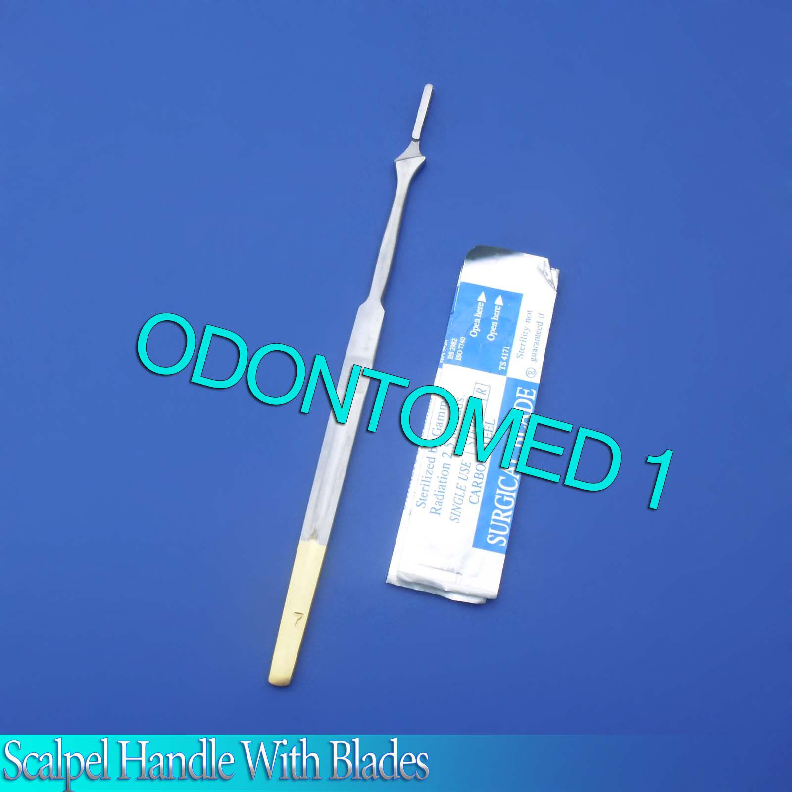 SCALPEL-KNIFE-HANDLE-GOLD-PLATED-7-10-SURGICAL-BLADE-11-111262749271