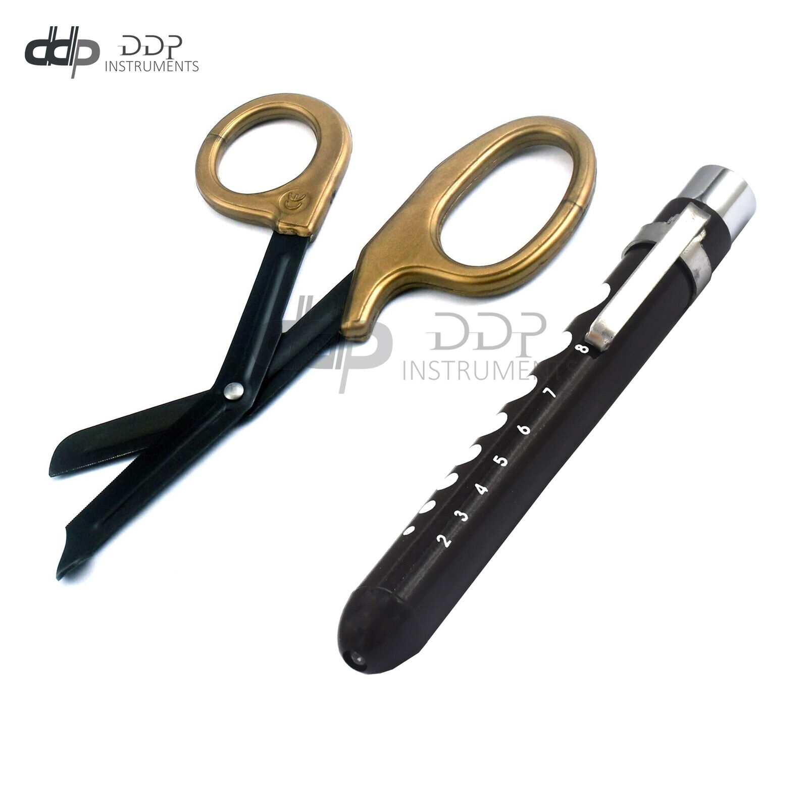 SERRATED-TRAUMA-SCISSORS-75-FLUORIDE-COATED-EMT-PARAMEDIC-SHEARS-WPEN-LIGHT-371226135971