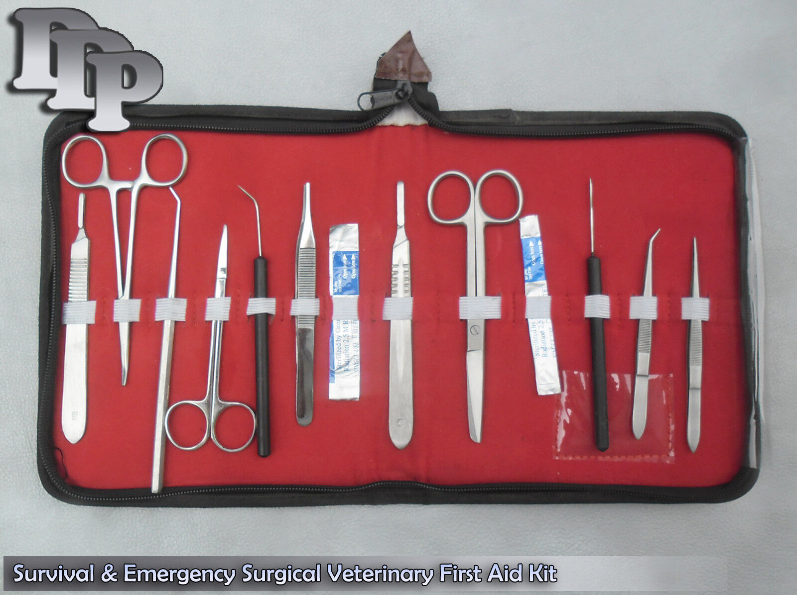 Survival-Emergency-Surgical-Veterinary-First-Aid-Kit-With-Case-121385643651