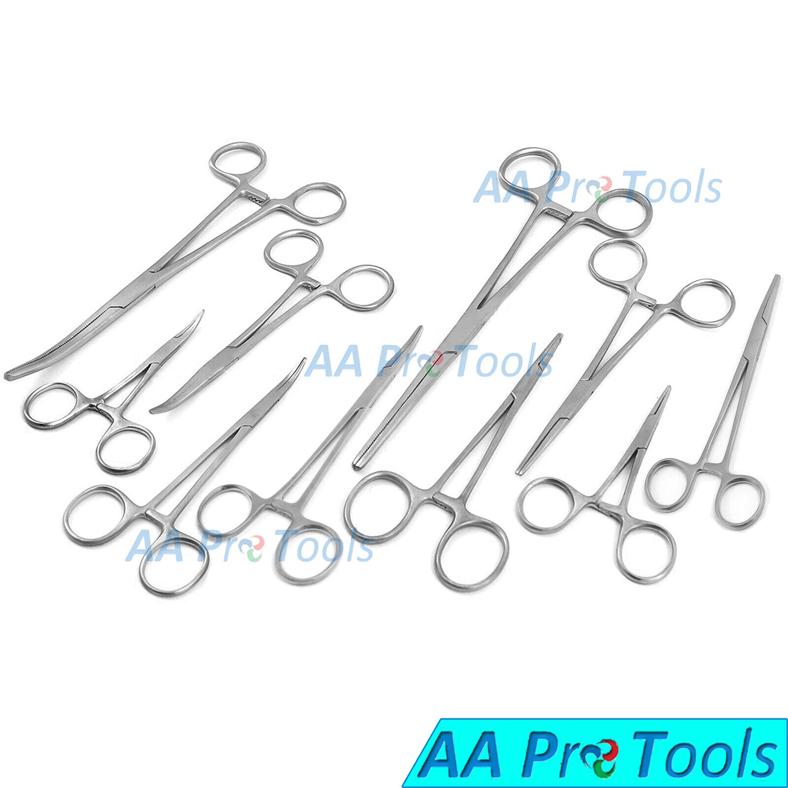 Ultimate-Hemostat-Set-of-10-Pieces-Medical-Hospital-Tools-Fishing-First-Aid-Kit-254471478801