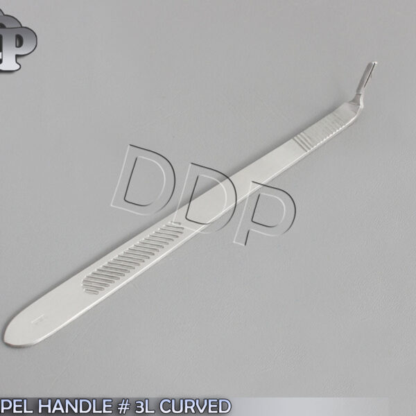 1 SCALPEL HANDLE # 3L CURVED SURGICAL, DENTAL, AND VET