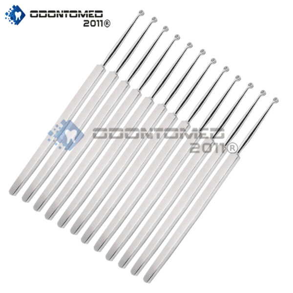 12 Fox Dermal Curette 3mm Surgical Dermatology Instruments