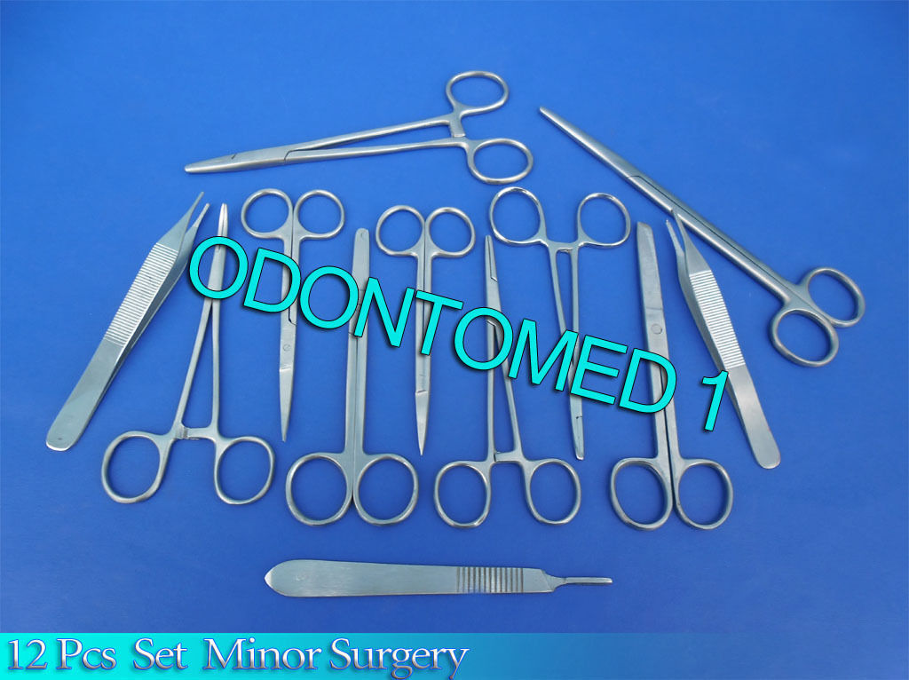 12-Pcs-OR-Grade-Minor-Surgery-Surgical-Instruments-Set-125578175852