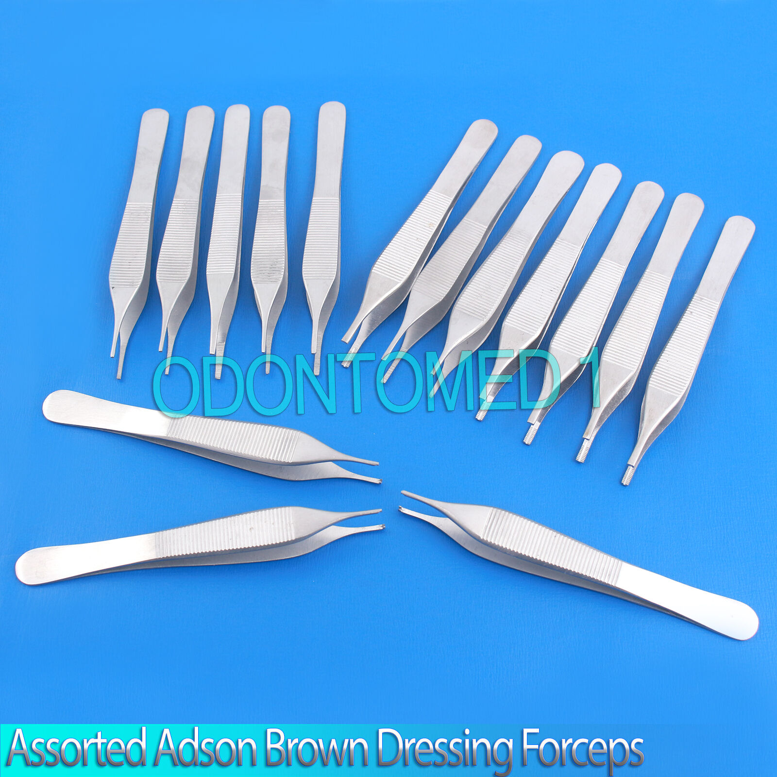 15-ASSORTED-ADSON-BROWN-9X9TEETHTISSUE-1X2TEETHDRESSING-SERRATED-FORCEPS-475-125578178072