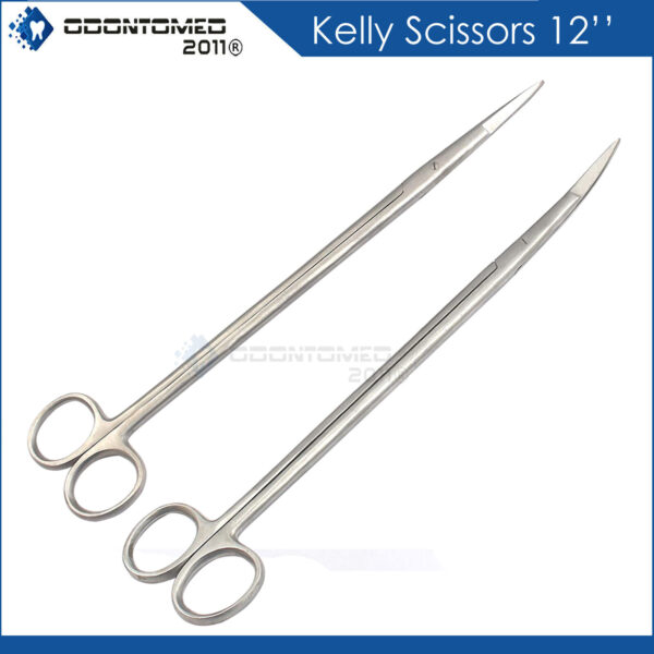 2 Kelly Scissors 12'' Str Cvd Fish Tank Aquarium Cleaner Plant Cutting Tools