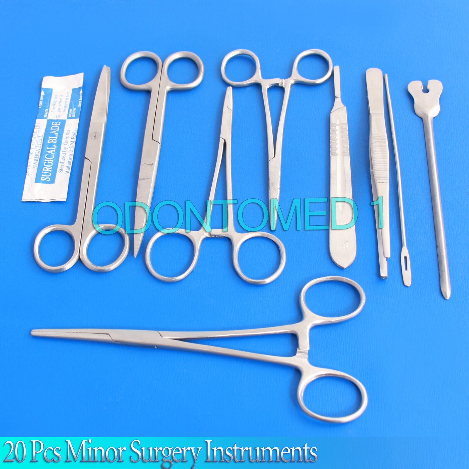 20-PCS-MINOR-SURGERY-SURGICAL-VETERINARY-INSTRUMENTS-KIT-FORCEPS-SCISSORS-111605599892