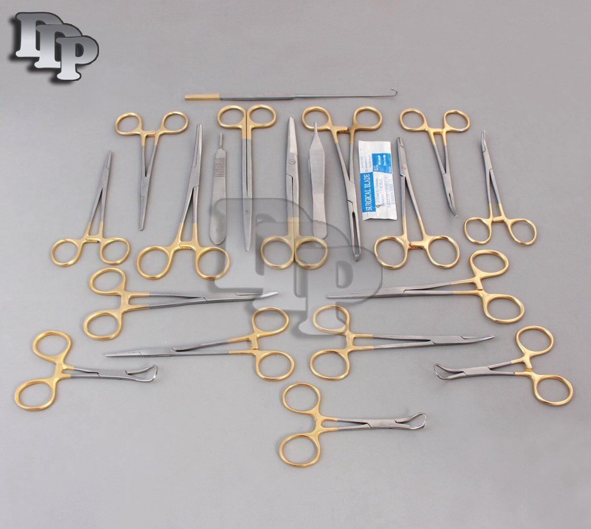 29-GOLD-HANDLE-FELINE-CANINE-STUDENT-DISSECTION-SPAY-PACK-KIT-WITH-BLADES-10-371279656282