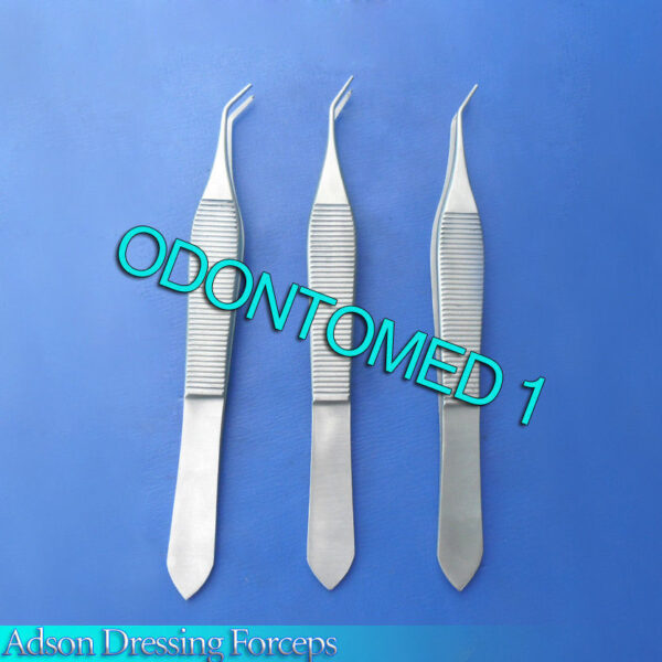 3 Adson Dressing Forceps Angled Surgical Instrumens