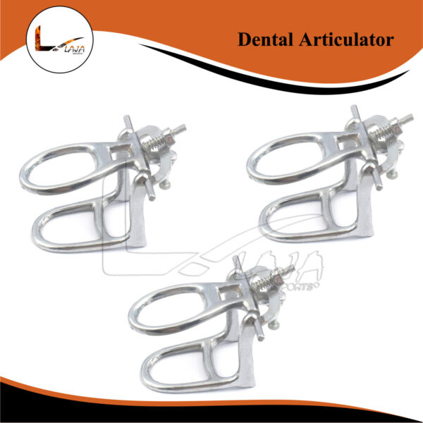 3 DENTA LAB ARTICULATOR CHROME PLATED APEX LOW ARCH DENTURE ADJUSTABLE (LARGE)