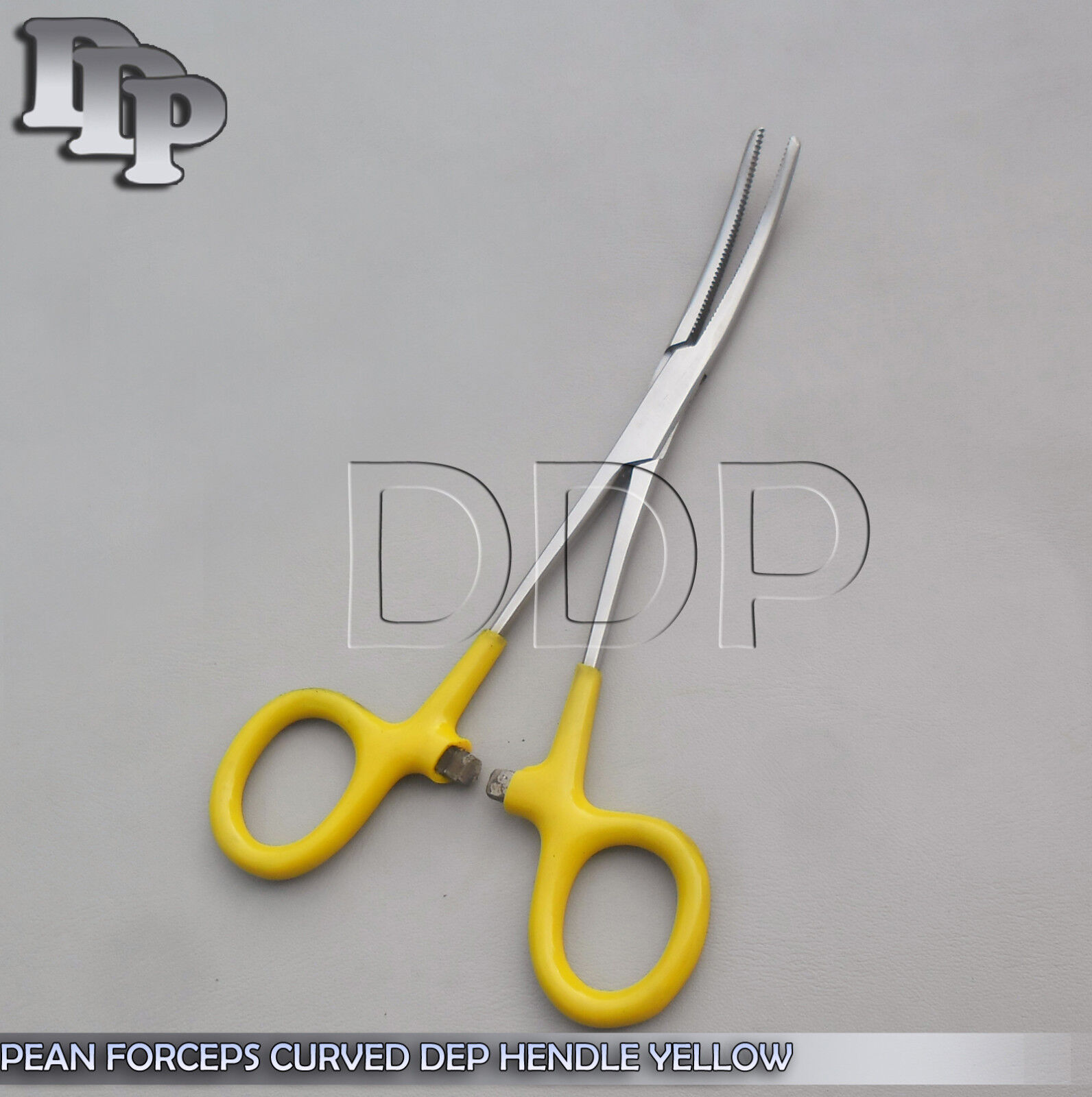 3-Hemostat-Pean-Forceps-Surgical-Instruments-Yellow-Dep-Handle-55-Curved-371249359502-2