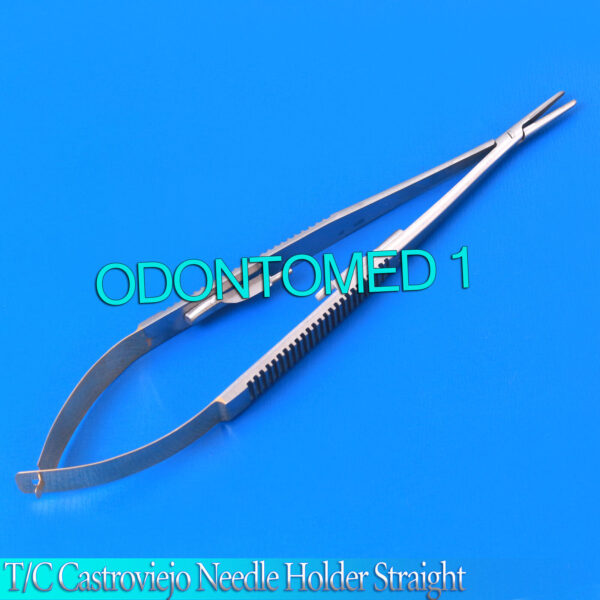 3 T/C CASTROVIEJO NEEDLE HOLDER 5.5"+7"+9" STRAIGHT W/ TUNGSTEN CARBIDE INSERTS