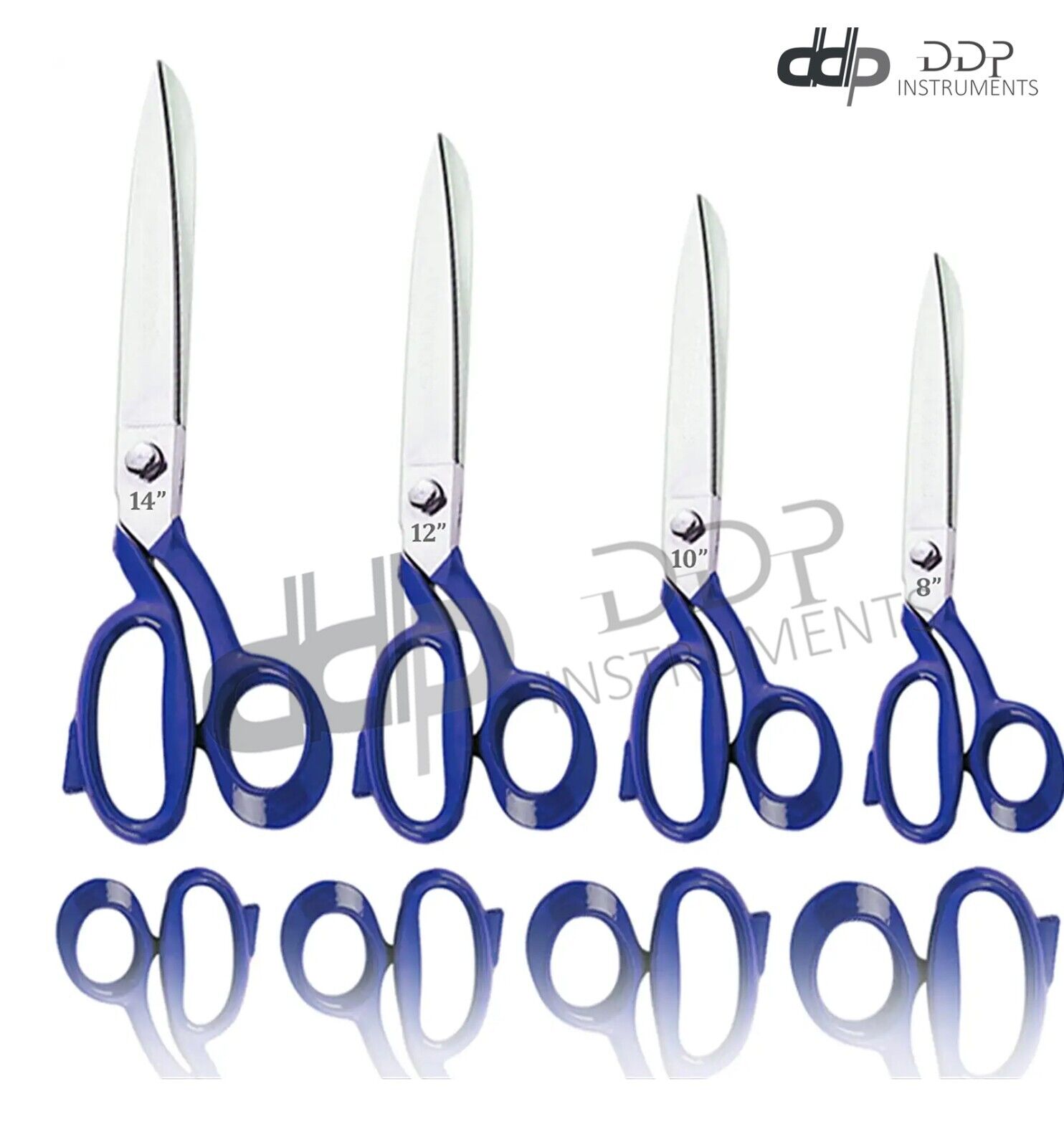 4-Pc-Tailor-Upholstery-Scissors-Shears-81012-14-Heavy-Duty-Blue-Handle-371920933352