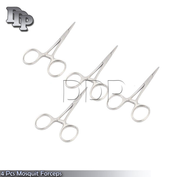 4 Pcs Mosquito Locking Hemostat Forceps 3.5" Straight Surgical Instruments