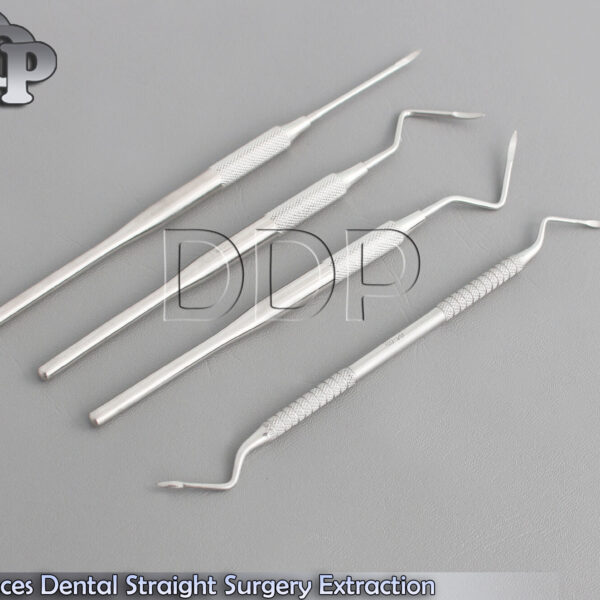 4 Pieces Dental Straight Surgery Extraction Root Tip Apical Elevator DN-2074