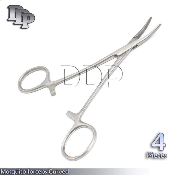 4 Pieces Of MOSQUITO LOCKING HEMOSTAT FORCEPS 5" CURVED INSTRUMENTS