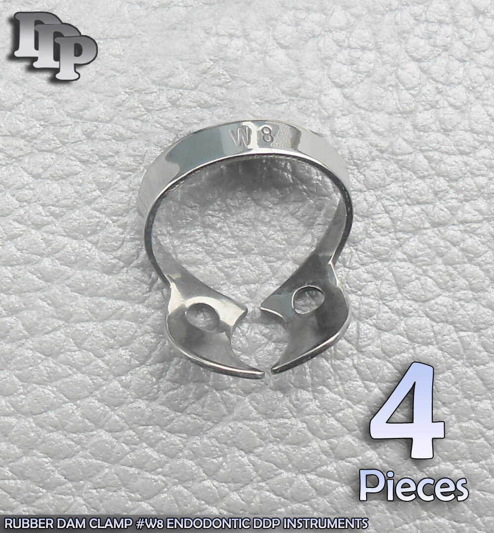 4-Pieces-Of-Rubber-Dam-Clamp-W8-Endodontic-Instruments-111169069052