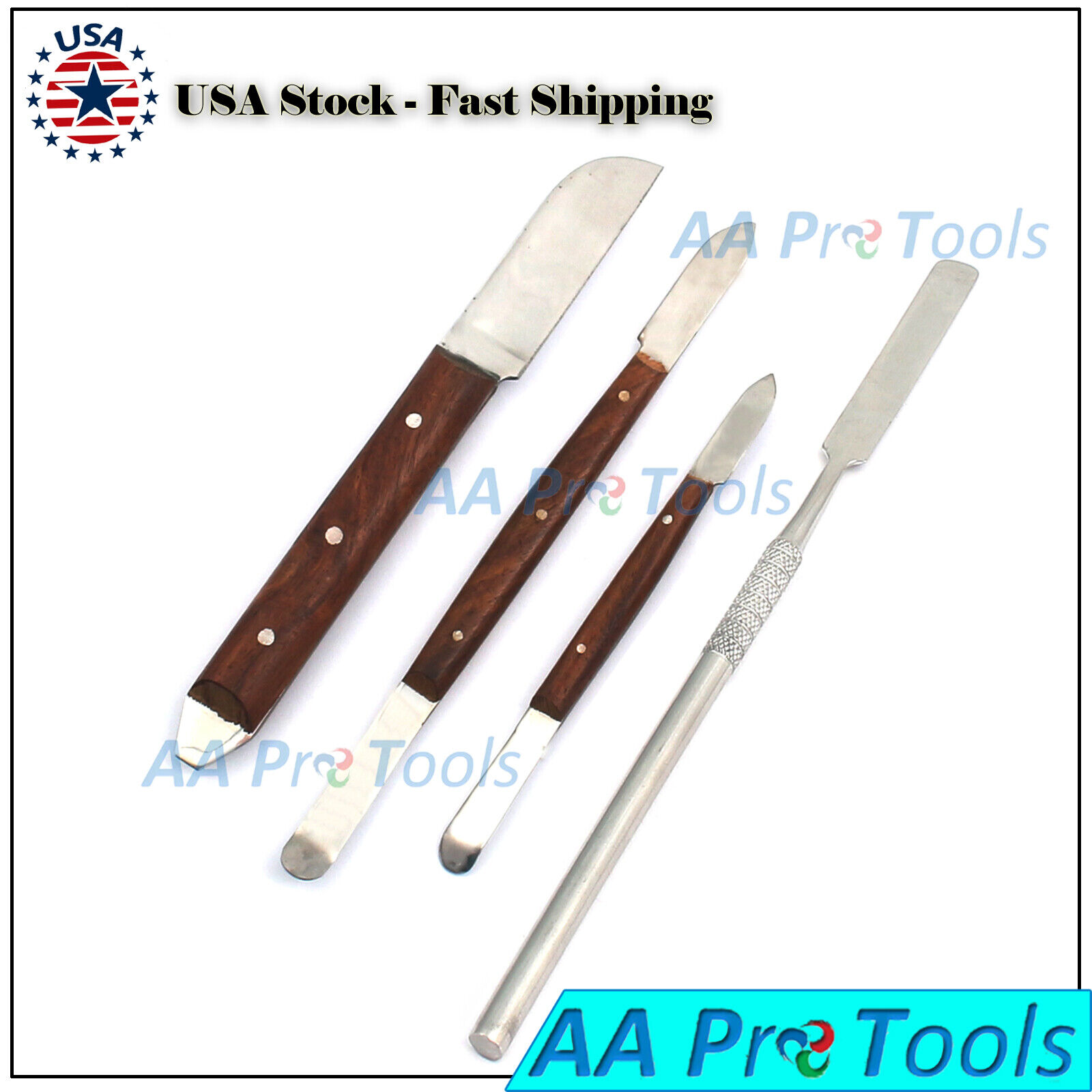 4x-Dental-Laboratory-Wax-Knifes-Plaster-Knife-Modelling-Carvers-Spatula-Dental-254767389532