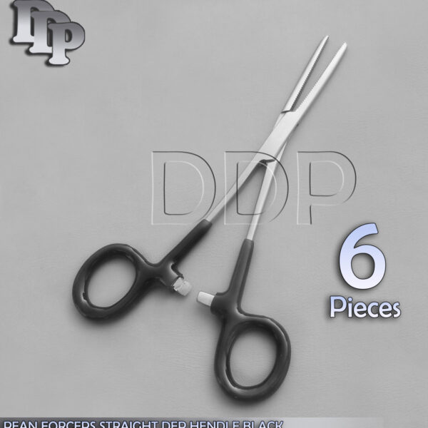 6 Pieces Of Hemostat Pean Forceps Surgical Instruments, Black Dep Handle 5.5'' Straight