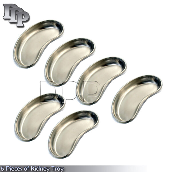 6 Pieces of Kidney Tray 6" Surgical Dental Veterinay Holloware