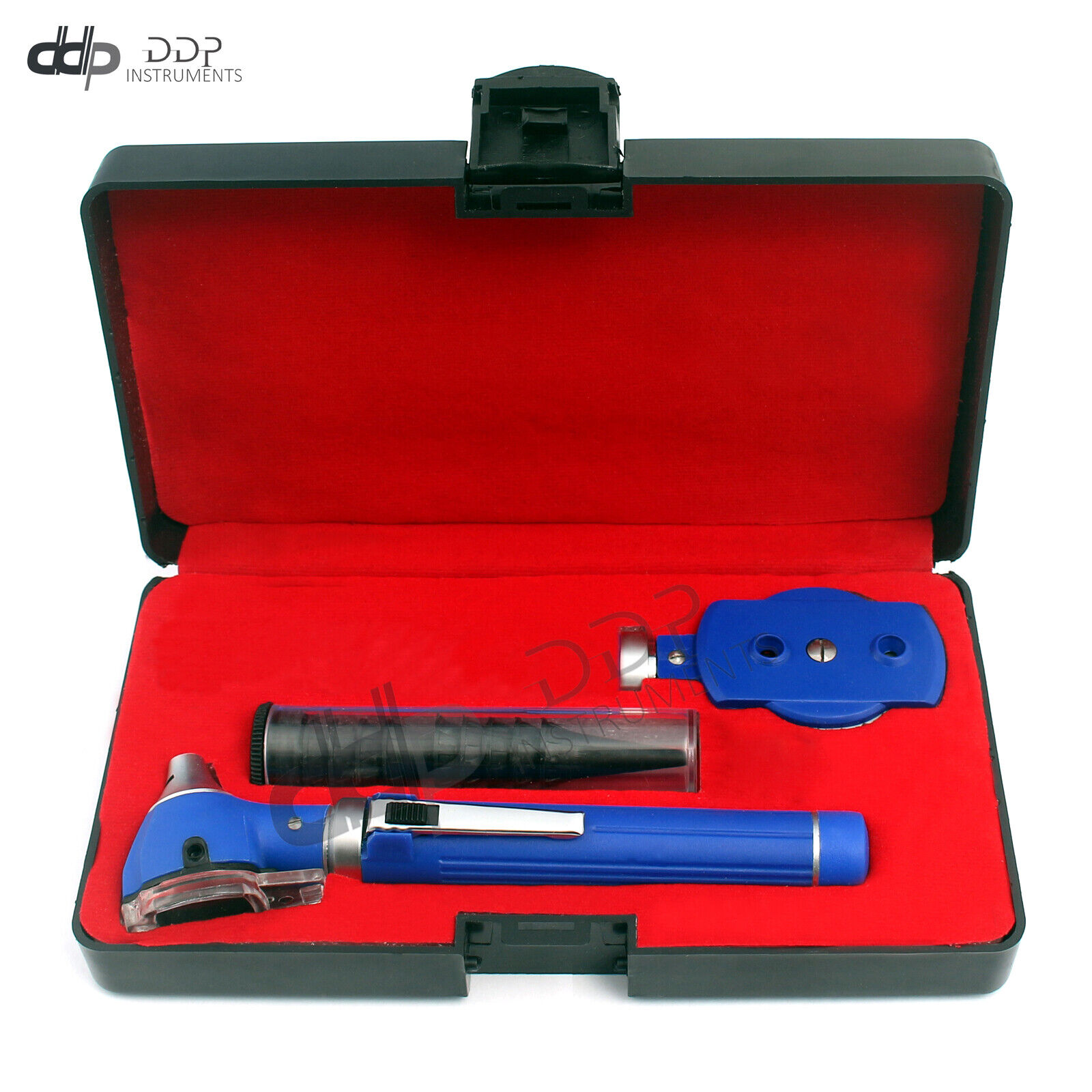 BLUE-FIBER-OPTIC-Ear-Nose-Throat-Otoscope-Ophthalmoscope-LED-Diagnostic-NT-934-124334816822