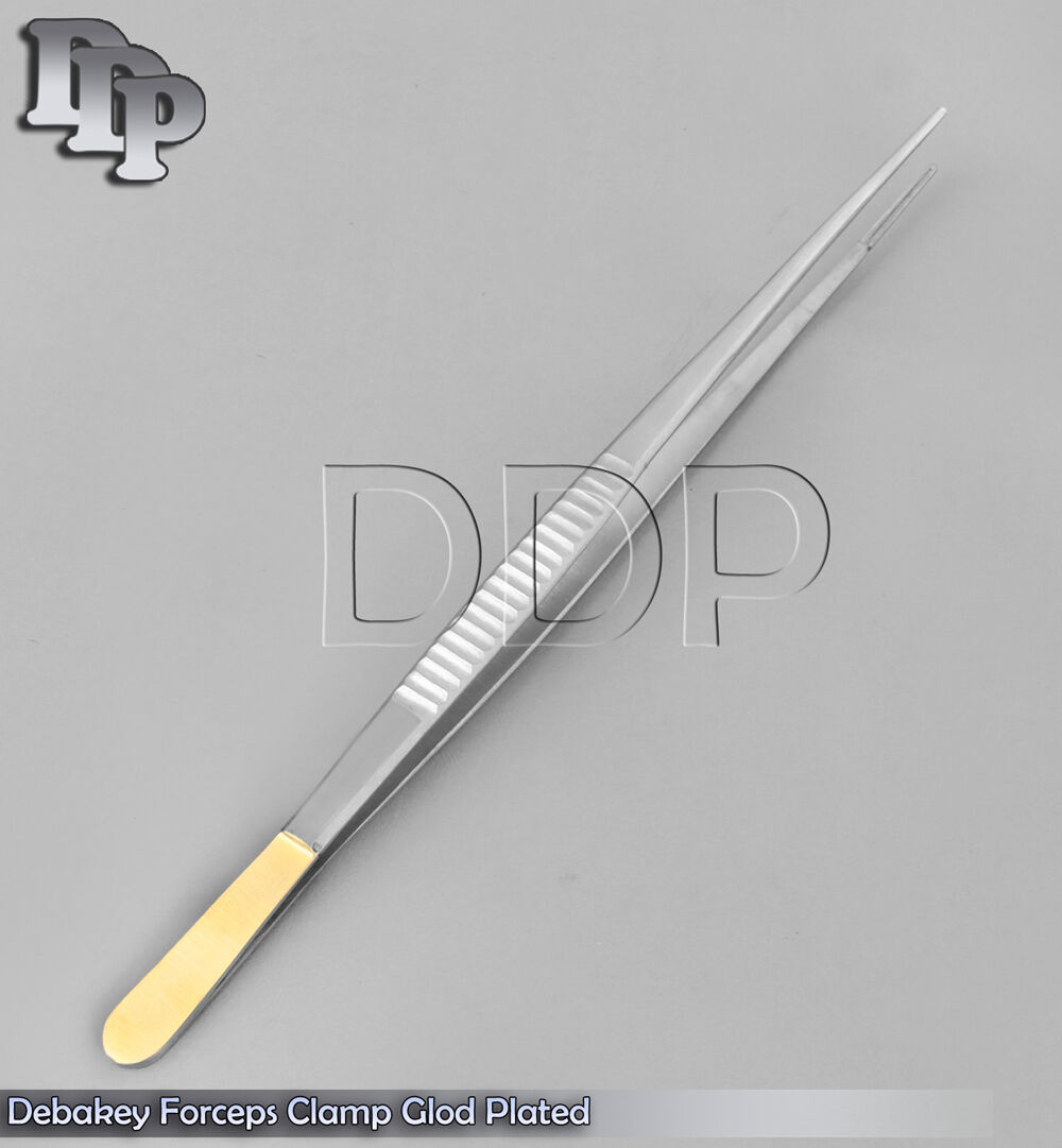 DEBAKEY-ATRAUMATIC-ARTERY-FORCEPS-CLAMP-12-GOLD-HANDLE-ENT-SURGICAL-INSTRUMENTS-133508269892