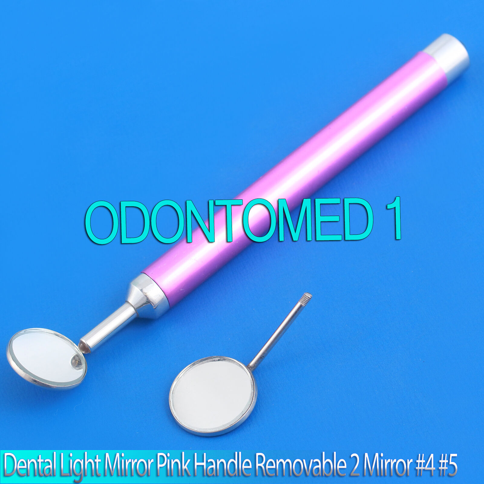 Dental-Light-Mirror-Pink-Handle-Removable-2-Mirror-4-5-Examination-Instrument-112216132692