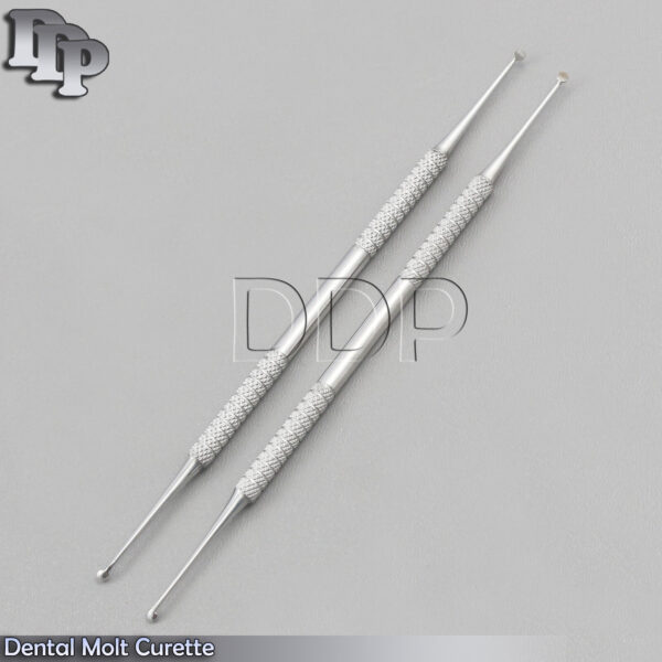 Dental Molt Curette Surgical Curettage Cyst Removal 2 Pcs Instruments
