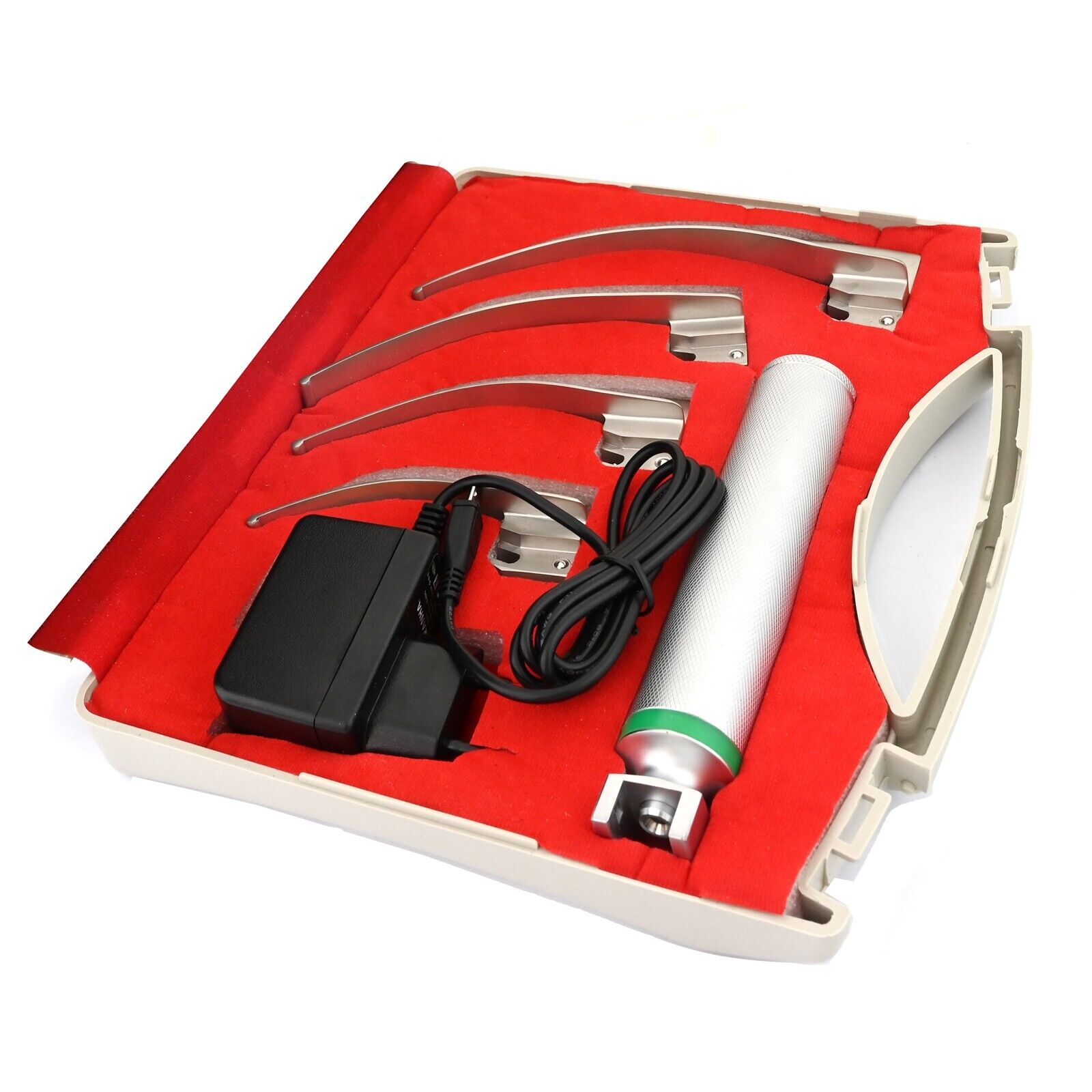FIBER-Optic-Laryngoscope-with-Rechargeable-Battery-Pediatric-4-Blades-1-Handle-126070455902-2