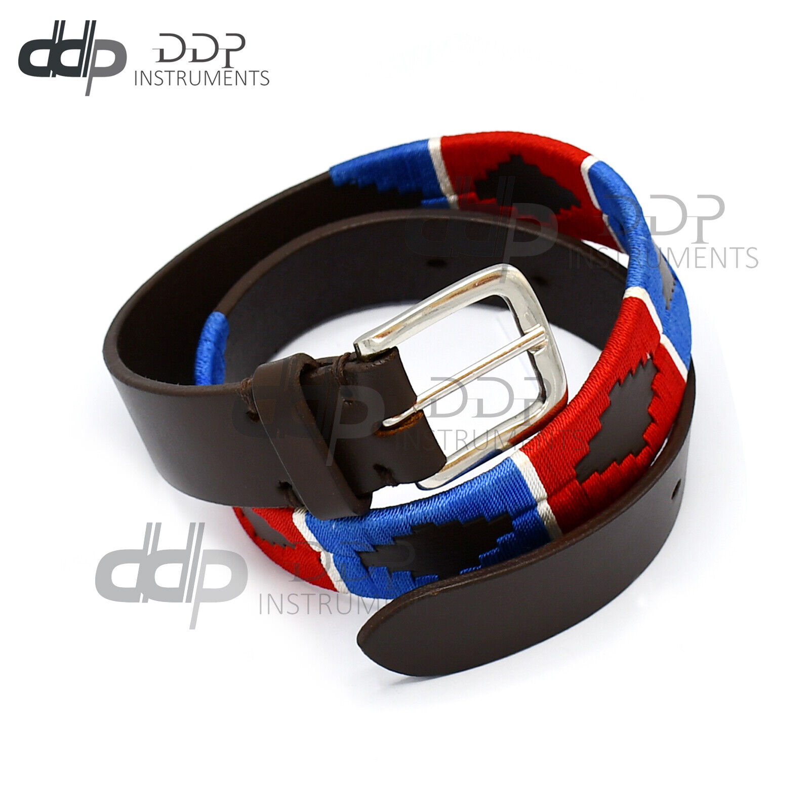 Genuine-Leather-Polo-Belt-Navy-Blue-Red-Color-Hand-Woven-Pattern-87-CM-BLT-03-133171200492-3