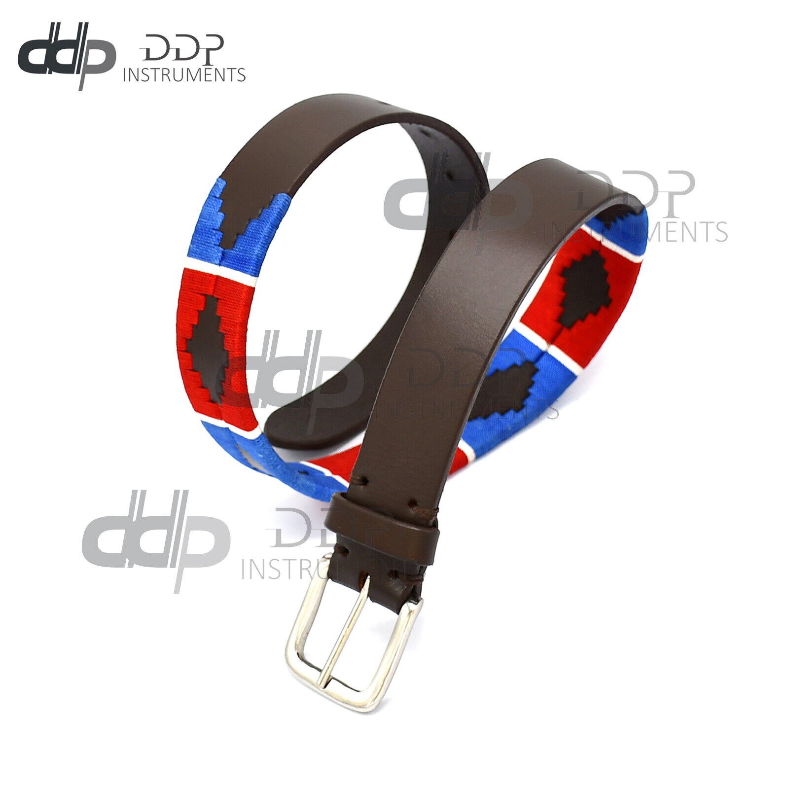 Genuine-Leather-Polo-Belt-Navy-Blue-Red-Color-Hand-Woven-Pattern-87-CM-BLT-03-133171200492