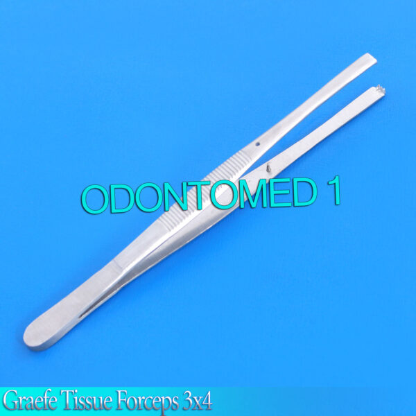 Graefe Tissue Forceps 6" Surgical Instruments 3 x 4 Teeth