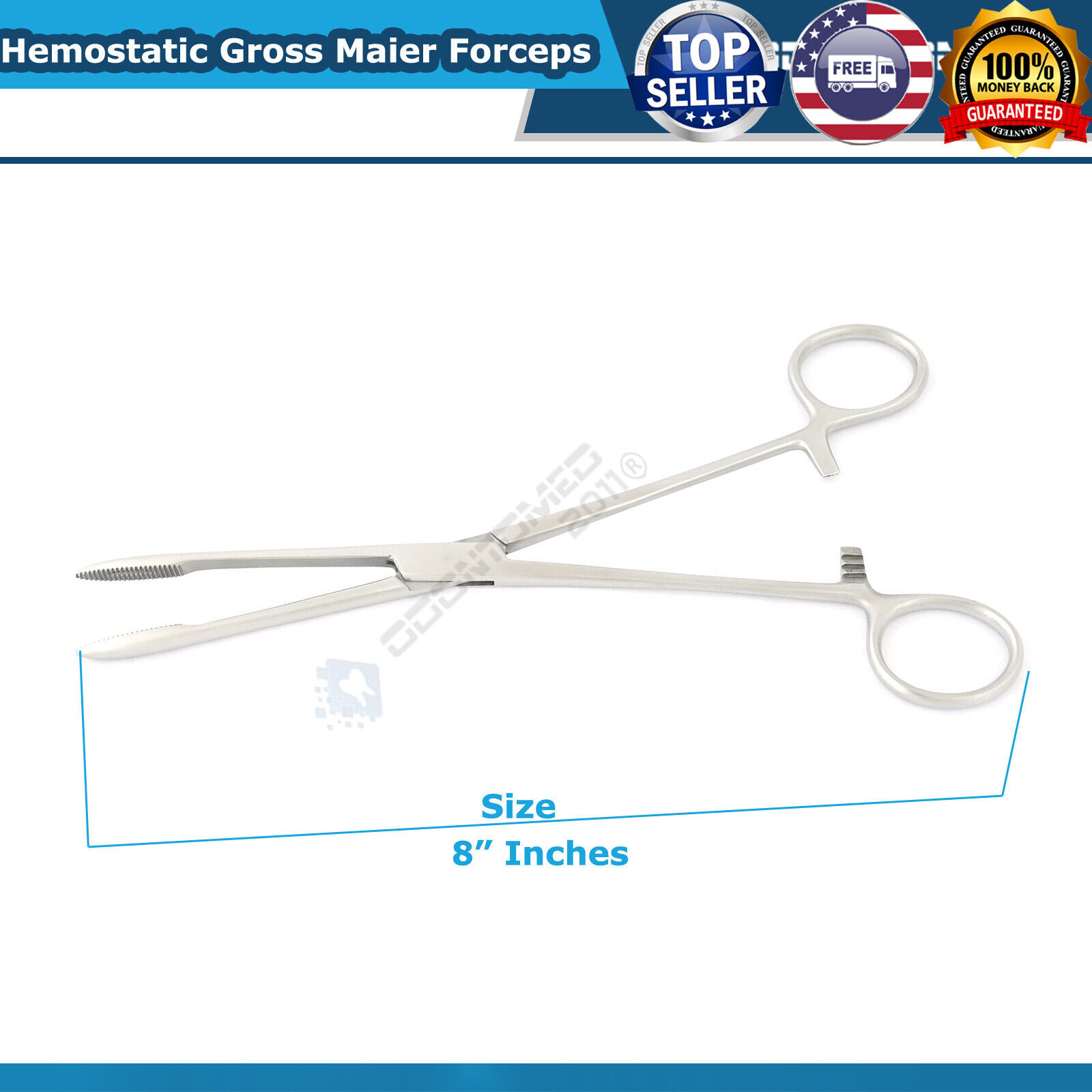 Hemostatic-Gross-Maier-Forceps-Serrated-Tip-Locking-Pliers-Medical-Instruments-125643872432-4
