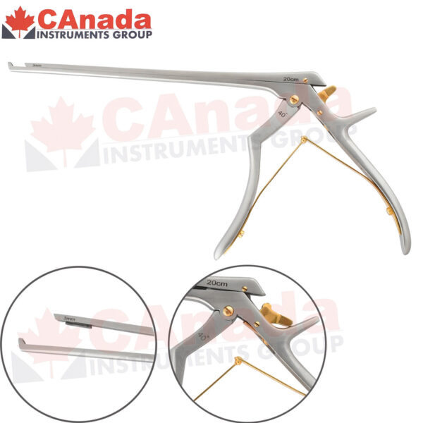 Kerrison Punch Rongeur 40? Up Cutting 3 mm x 20 cm OR Grade Steel Orthopedic