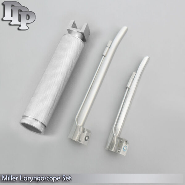 Laryngoscope Medium Handle C + 2 Miller Blade #2 And #4 Ent Anesthesia LS-3014