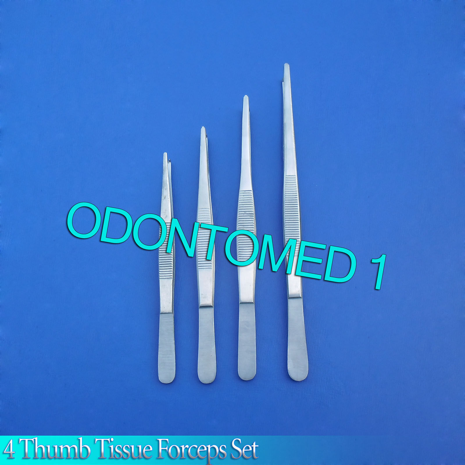 Lot-of-4-Thumb-Tissue-Forceps-5-5568-SurgicalVetDental-Lab-Inst-121187574712