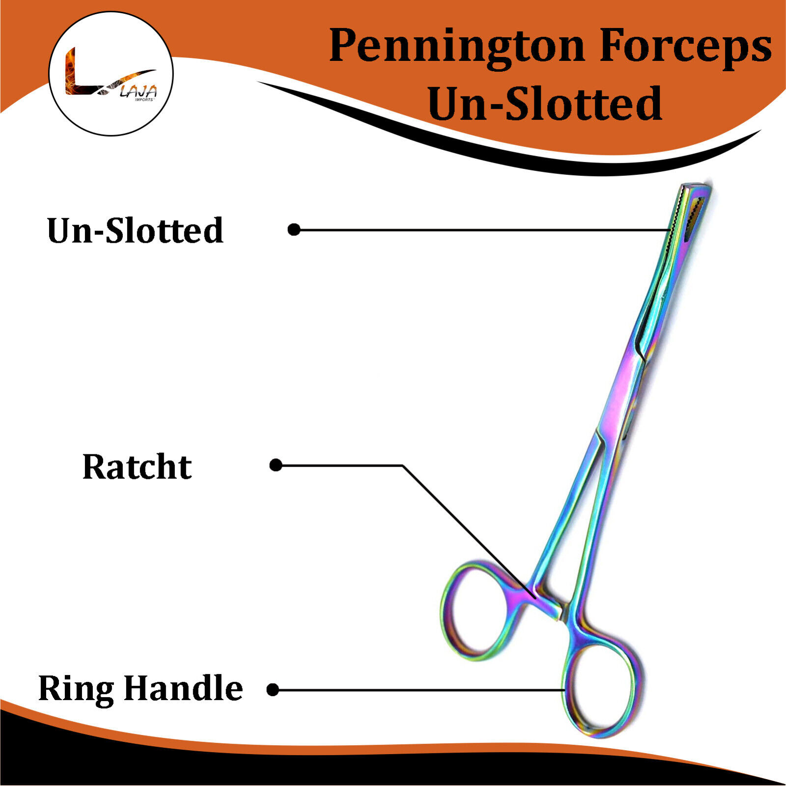 New-7-Pennington-Forceps-Multi-Color-Standard-Piercing-Clamp-Tools-274835185132-3