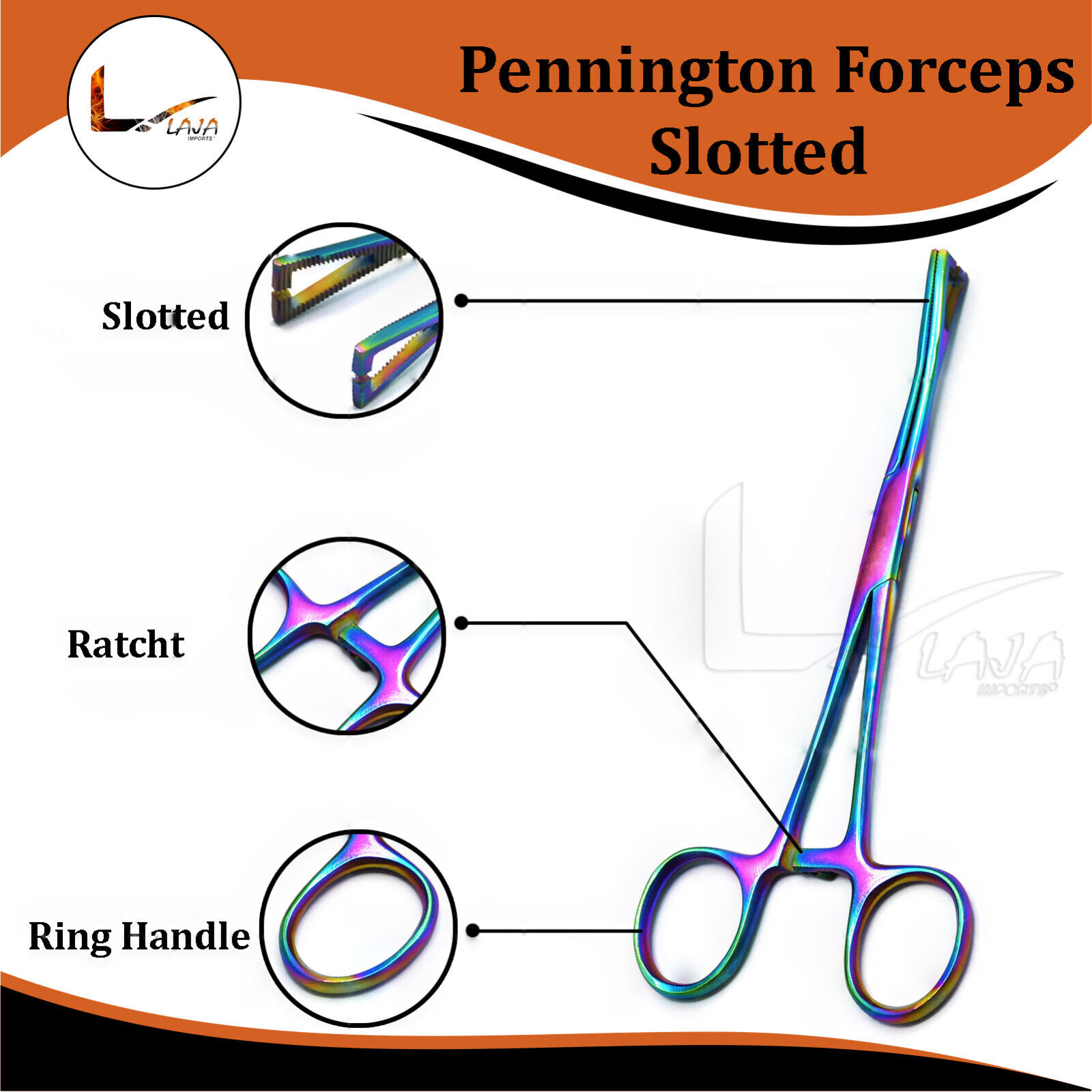 New-7-Slotted-Pennington-Forceps-Multi-Color-Standard-Piercing-Clamp-Tools-274835185572-3