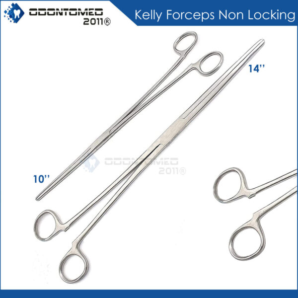 New Premium Kelly Forceps 10'' + 14'' Straight German Stainless Steel Instrument