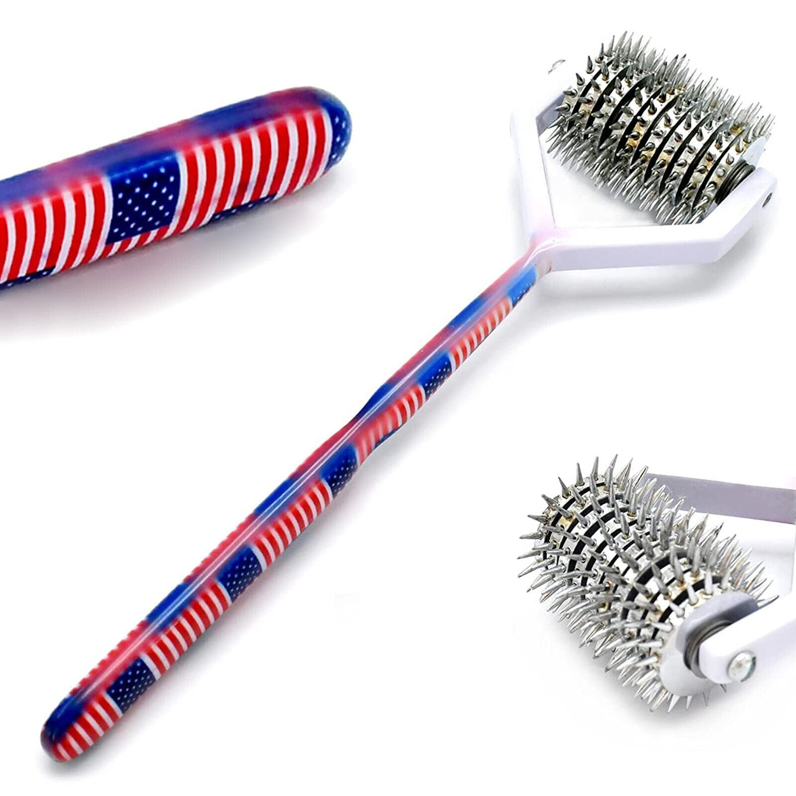 PROFESSIONAL-10-HEAD-OF-WARTENBERG-PIN-WHEEL-SKIN-TEST-AMERICAN-FLAG-PATTERN-125679207582