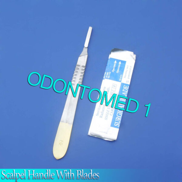 SCALPEL KNIFE HANDLE GOLD PLATED #4 +10 SURGICAL BLADE #24