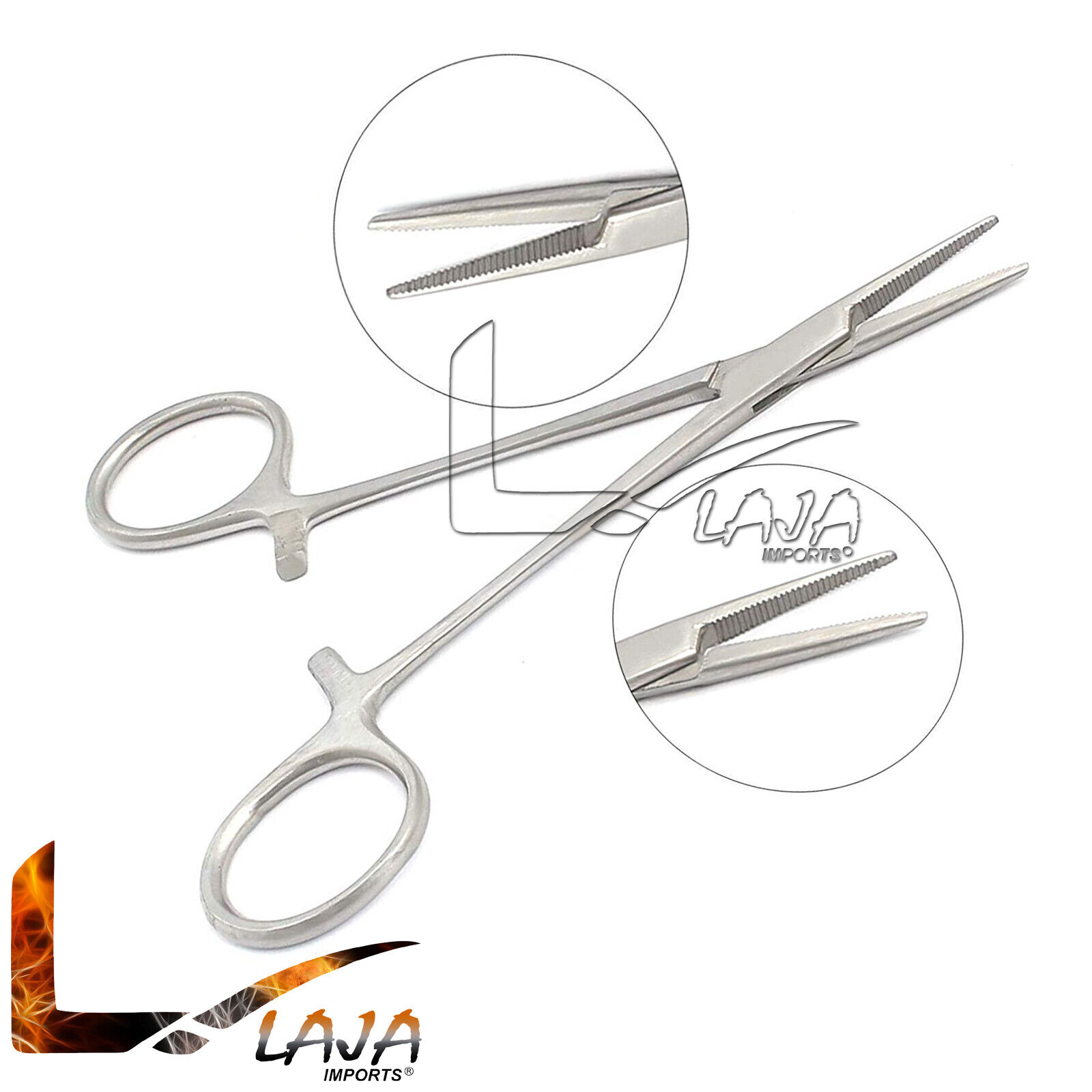 Set-Of-2-Pcs-Mosquito-Locking-Hemostat-Forceps-45-Straight-Curved-Instrument-273927157732-4