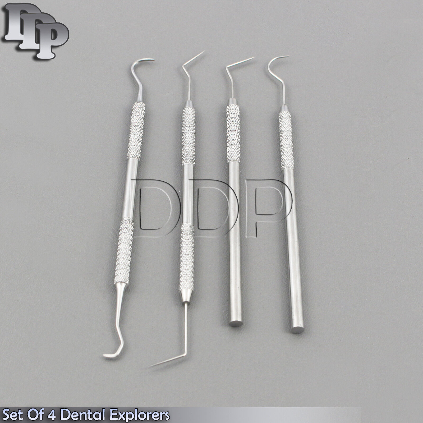 Set-Of-4-Dental-Explorers-DG16-Probe-9-Dentist-Tartar-Plaque-Calculus-Remover-122970971582