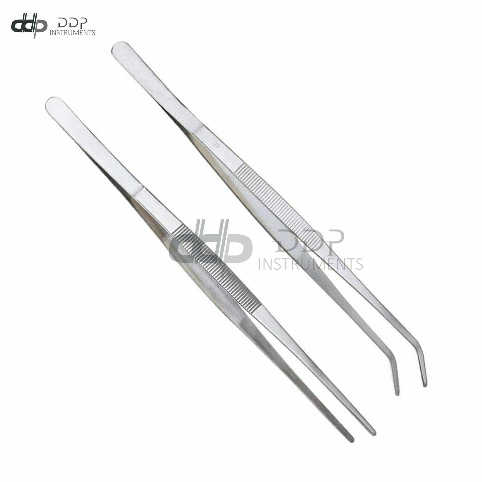 Set-of-2-Handy-Tweezers-10-Extra-Long-Instruments-Forceps-Straight-Curved-134596983632